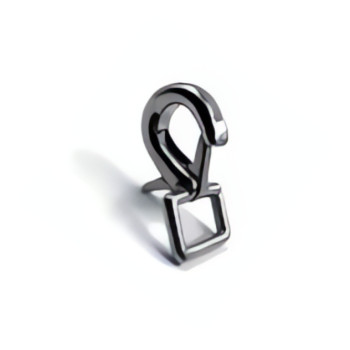 Purchase Stainless steel carabiner with strap - large model
