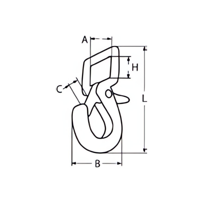 Purchase Stainless steel carabiner with strap - large model