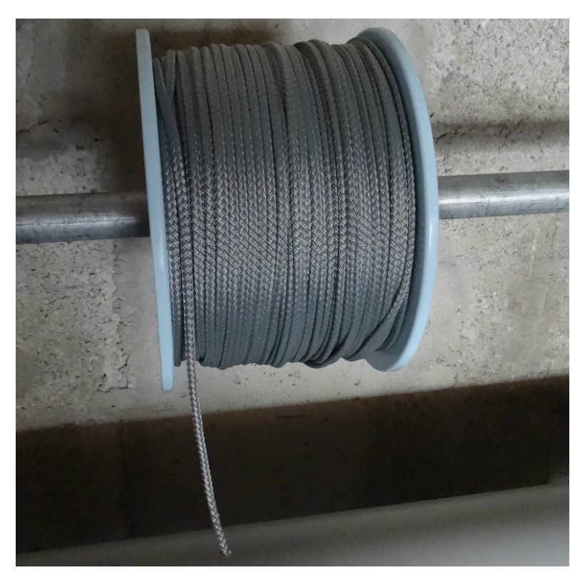 Purchase Rope 10 meters long, diameter 4 or 6 mm, carbon gray